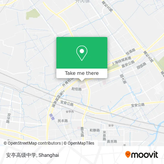 安亭高级中学 map