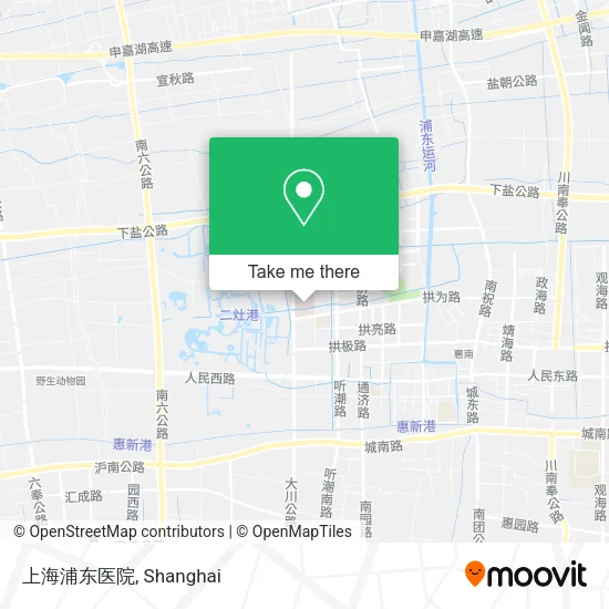 上海浦东医院 map