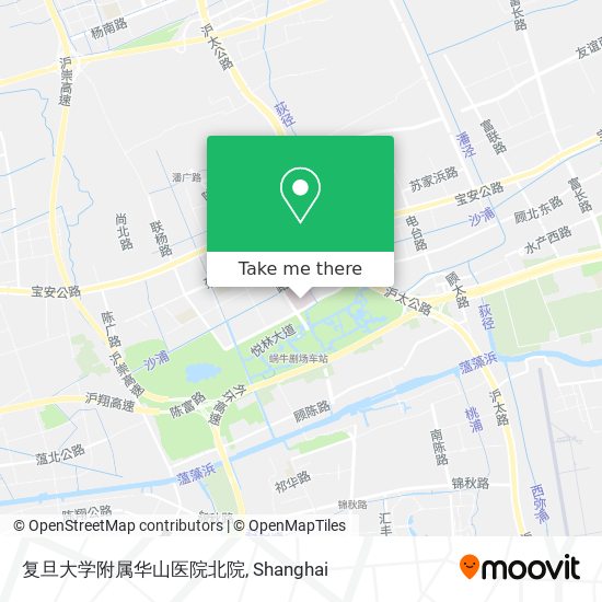复旦大学附属华山医院北院 map