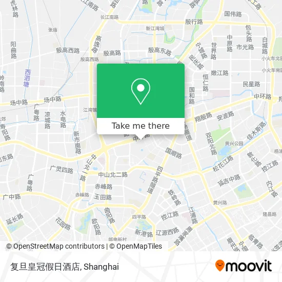 复旦皇冠假日酒店 map