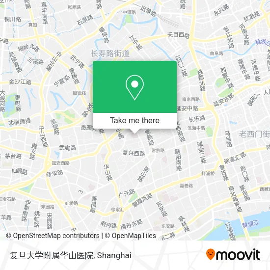 复旦大学附属华山医院 map