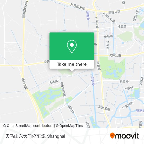 天马山东大门停车场 map
