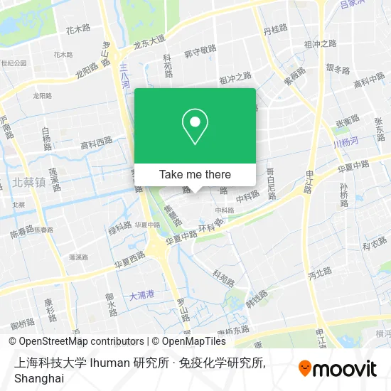 上海科技大学 Ihuman 研究所 · 免疫化学研究所 map