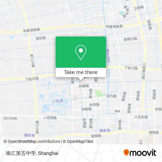 南汇第五中学 map