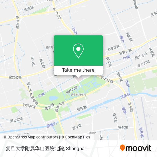 复旦大学附属华山医院北院 map