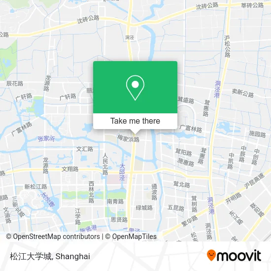 松江大学城 map