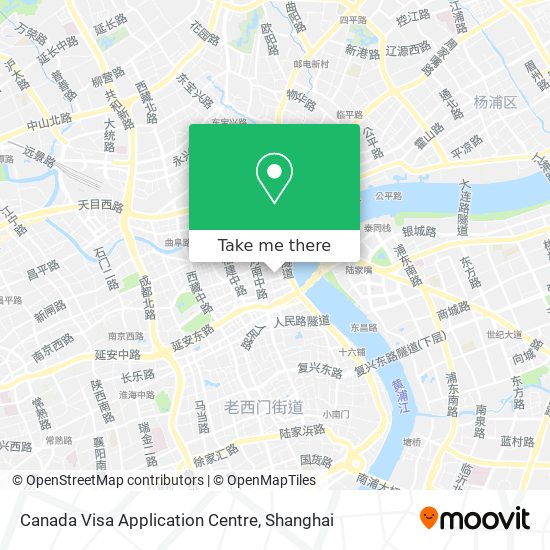 Canada Visa Application Centre map