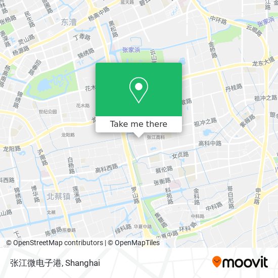 张江微电子港 map