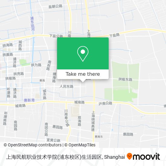 上海民航职业技术学院(浦东校区)生活园区 map