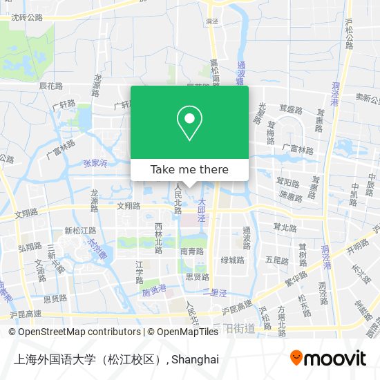 上海外国语大学（松江校区） map