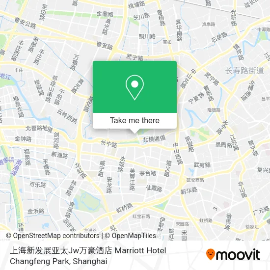 上海新发展亚太Jw万豪酒店 Marriott Hotel Changfeng Park map