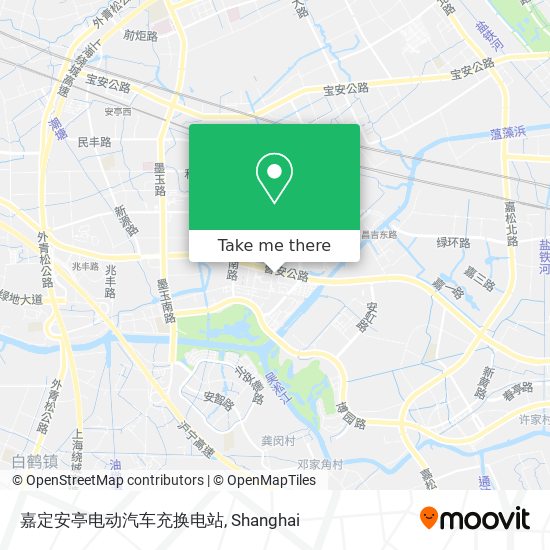 嘉定安亭电动汽车充换电站 map