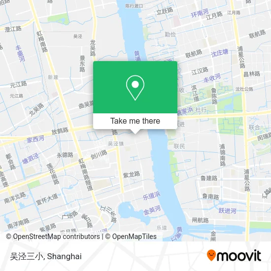 吴泾三小 map