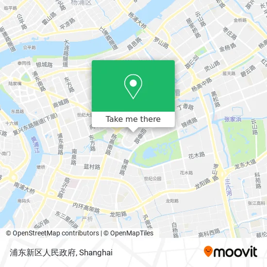 浦东新区人民政府 map