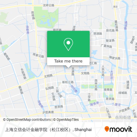 上海立信会计金融学院（松江校区） map