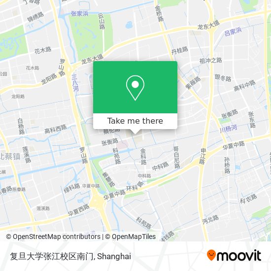 复旦大学张江校区南门 map