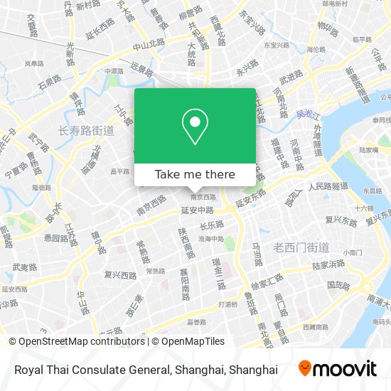 Royal Thai Consulate General, Shanghai map