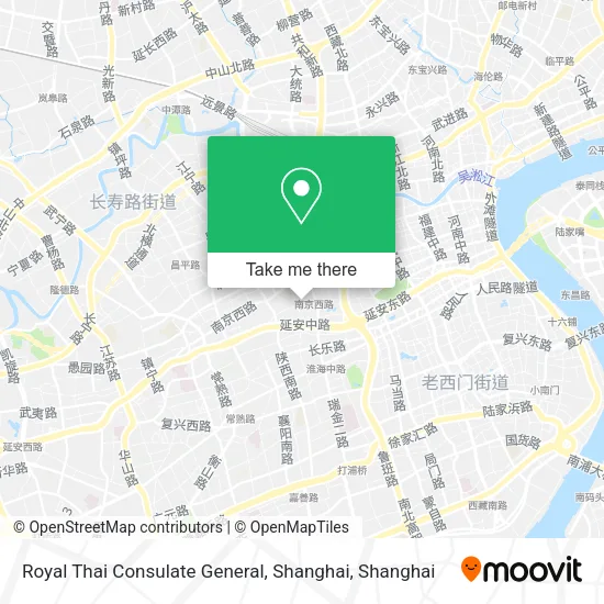 Royal Thai Consulate General, Shanghai map