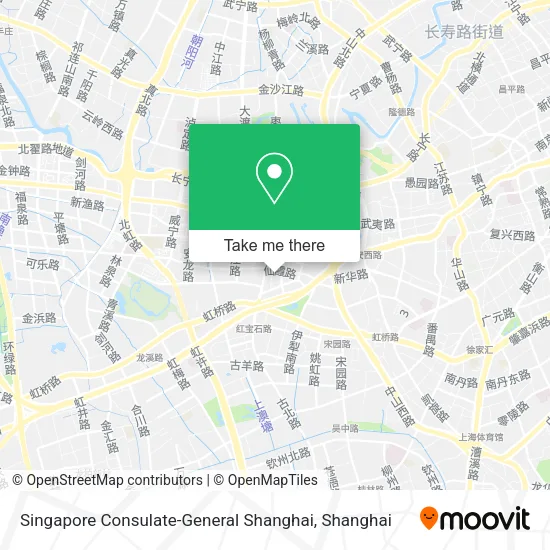 Singapore Consulate-General Shanghai map