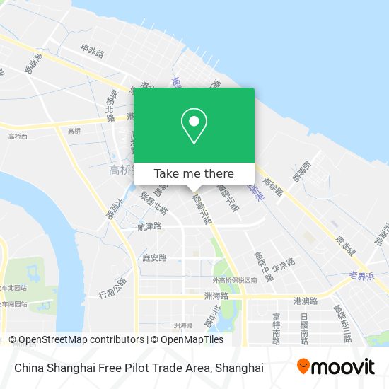 China Shanghai Free Pilot Trade Area map