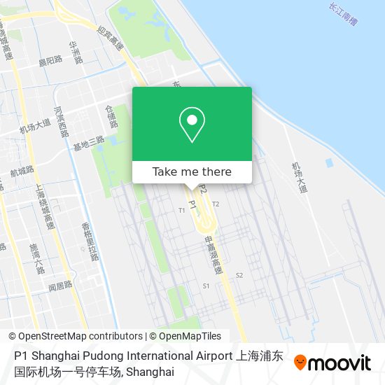 P1 Shanghai Pudong International Airport 上海浦东国际机场一号停车场 map
