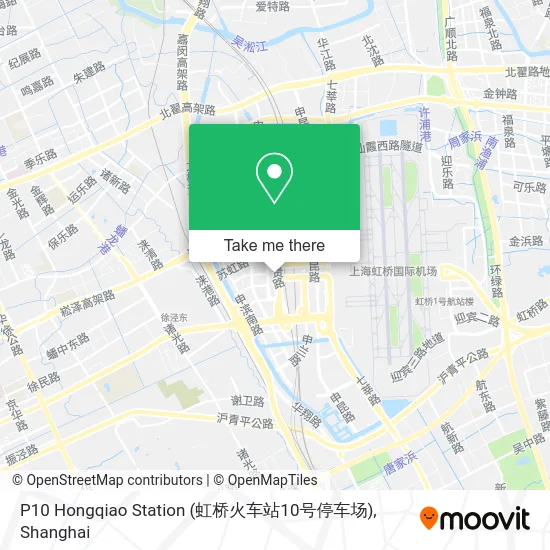 P10 Hongqiao Station (虹桥火车站10号停车场) map