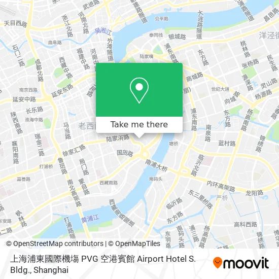 上海浦東國際機塲 PVG 空港賓館 Airport Hotel S. Bldg. map