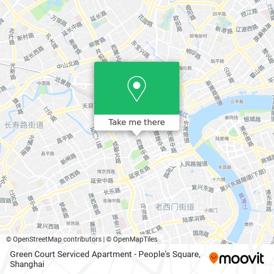 Green Court Serviced Apartment - People's Square map