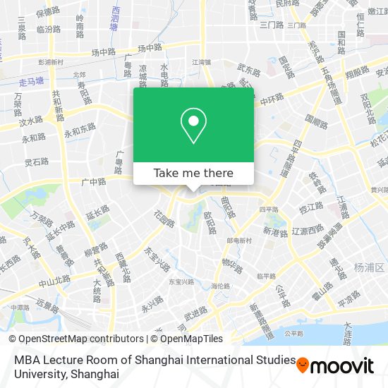 MBA Lecture Room of Shanghai International Studies University map