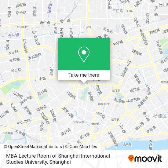 MBA Lecture Room of Shanghai International Studies University map
