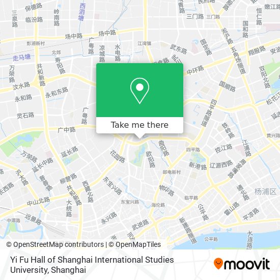 Yi Fu Hall of Shanghai International Studies University map