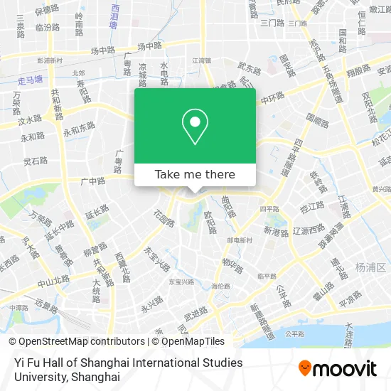 Yi Fu Hall of Shanghai International Studies University map