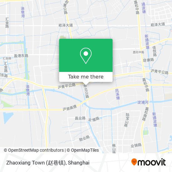 Zhaoxiang Town (赵巷镇) map