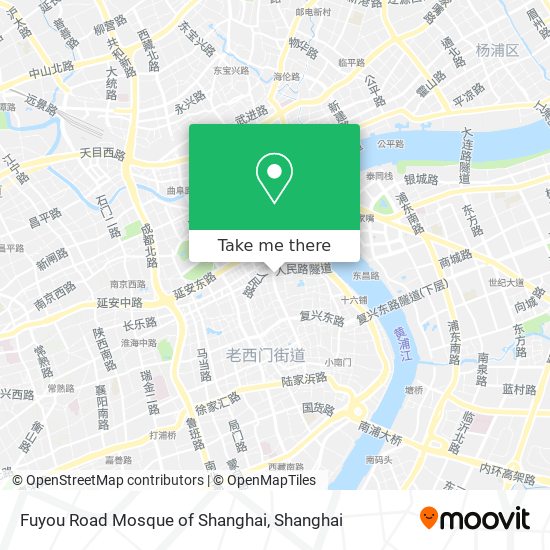 Fuyou Road Mosque of Shanghai map