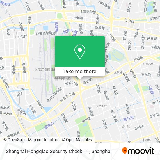 Shanghai Hongqiao Security Check T1 map