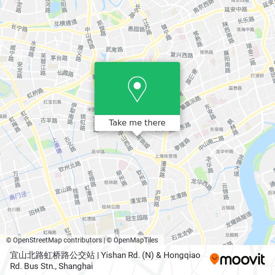 宜山北路虹桥路公交站 | Yishan Rd. (N) & Hongqiao Rd. Bus Stn. map