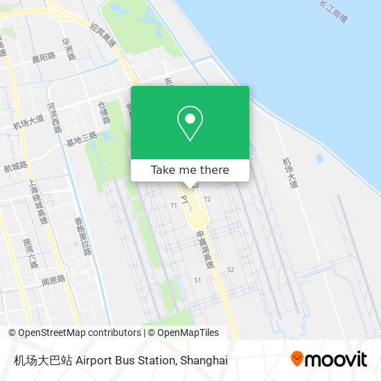 机场大巴站 Airport Bus Station map