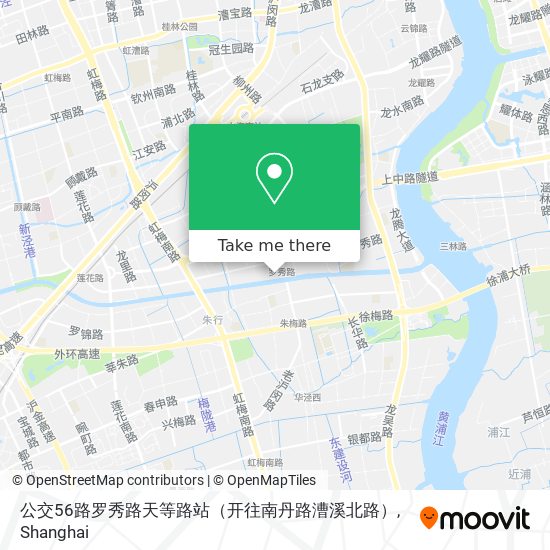 公交56路罗秀路天等路站（开往南丹路漕溪北路） map