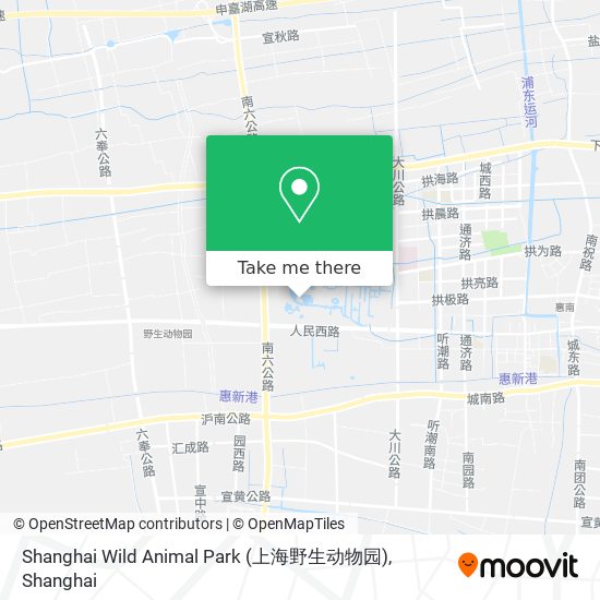 Shanghai Wild Animal Park (上海野生动物园) map