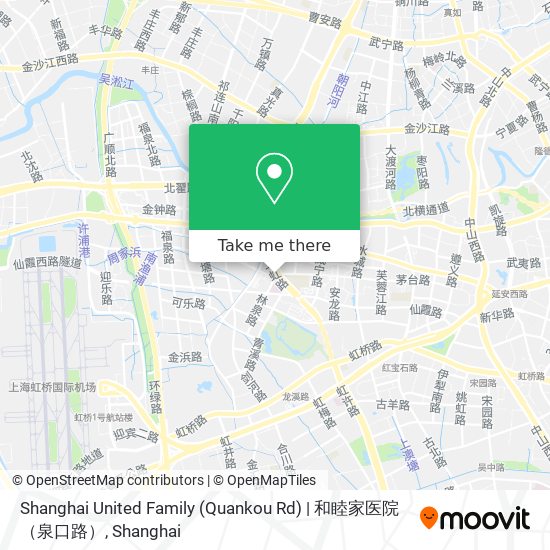 Shanghai United Family (Quankou Rd) | 和睦家医院（泉口路） map