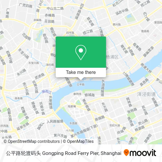 公平路轮渡码头 Gongping Road Ferry Pier map