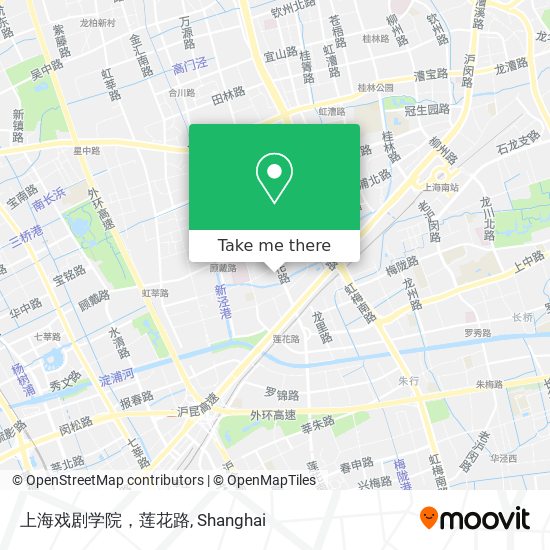 上海戏剧学院，莲花路 map