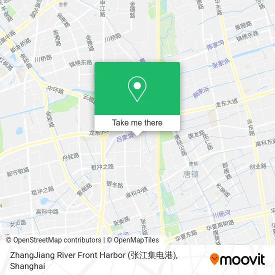 ZhangJiang River Front Harbor (张江集电港) map