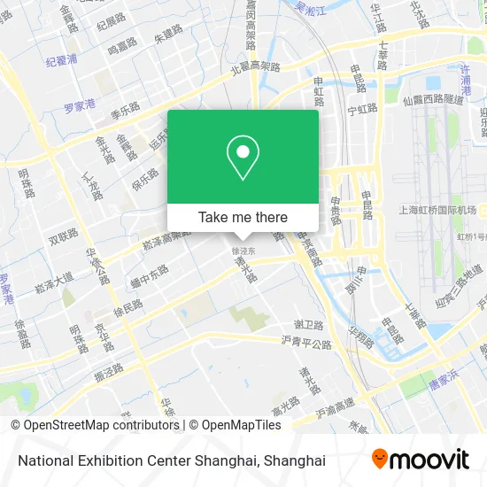 National Exhibition Center Shanghai map