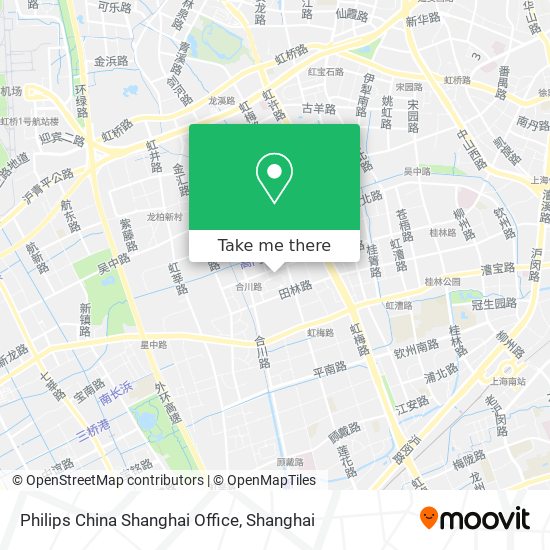 Philips China Shanghai Office map