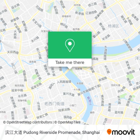 滨江大道 Pudong Riverside Promenade map