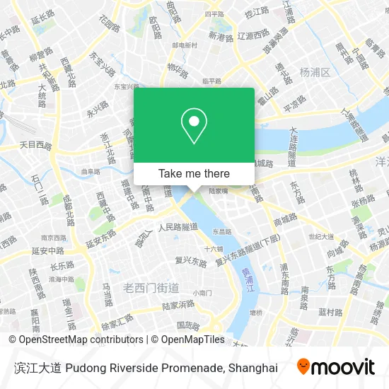 滨江大道 Pudong Riverside Promenade map