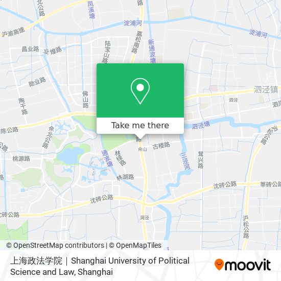 上海政法学院｜Shanghai University of Political Science and Law map