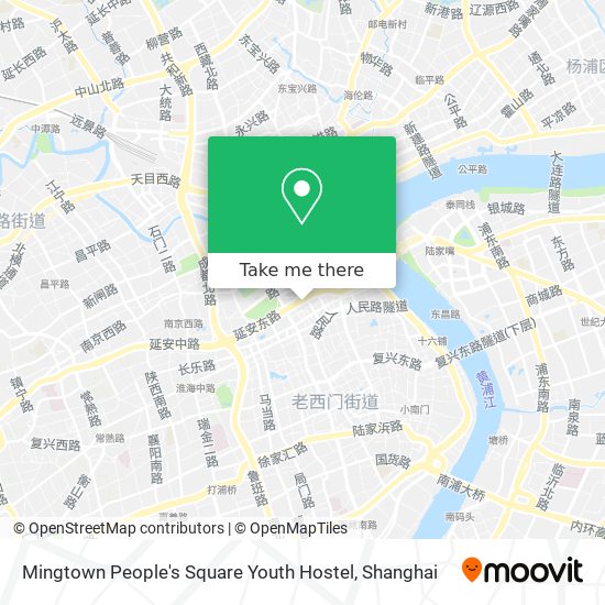 Mingtown People's Square Youth Hostel map