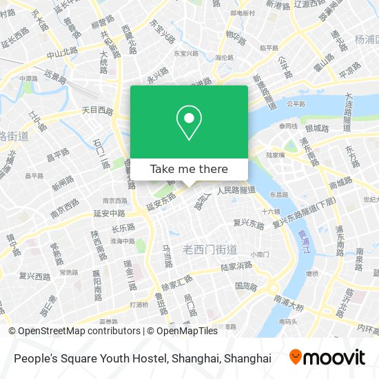 People's Square Youth Hostel, Shanghai map